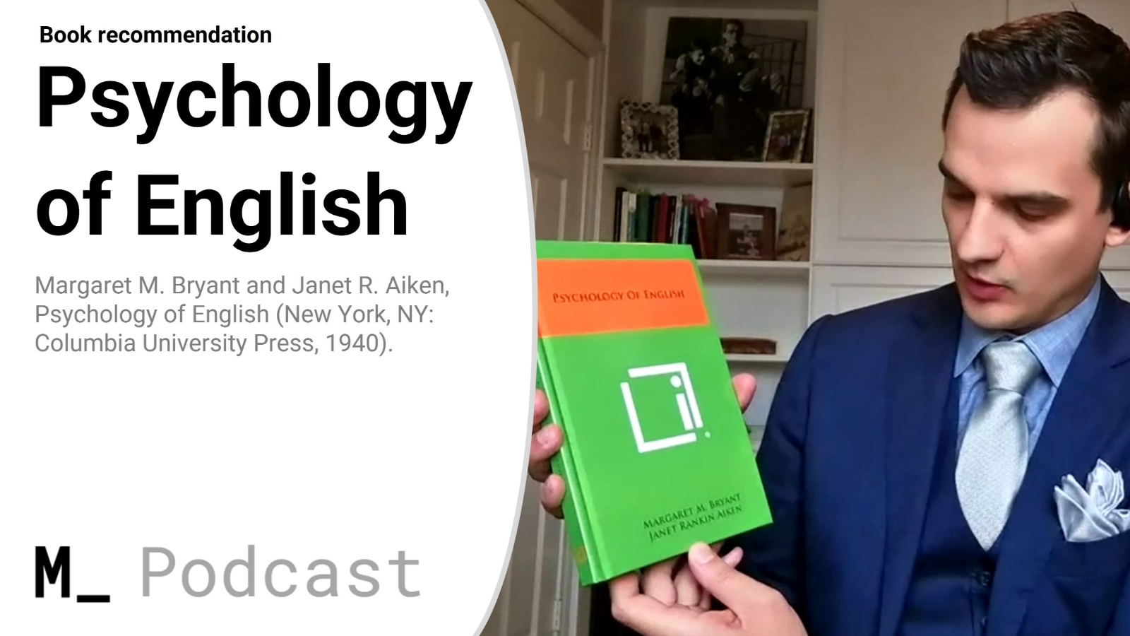 Psychology of English (book) held by Boban Dedovic on Mindspace Studio Podcast - video cover