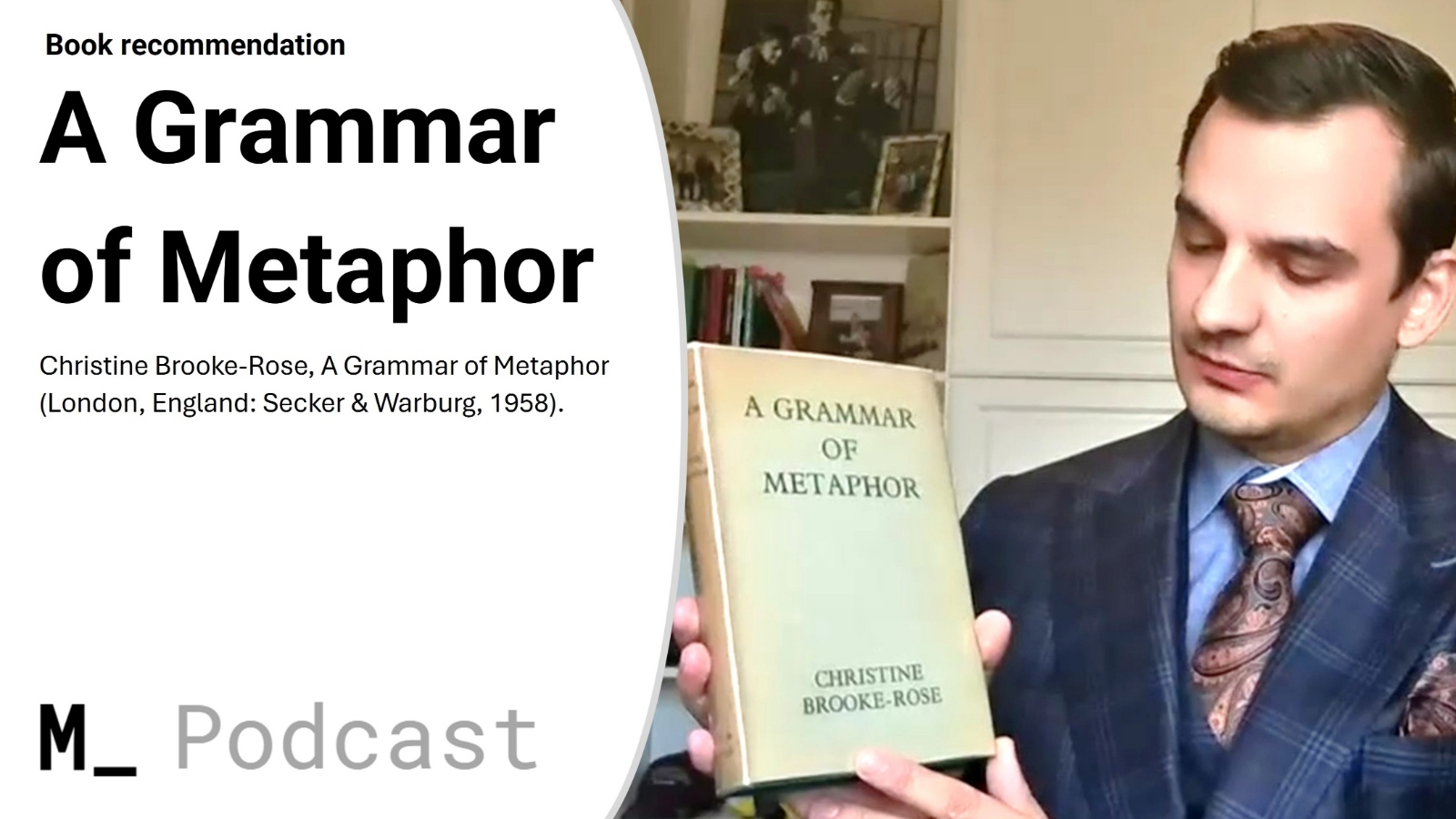A Grammar of Metaphor (book) held by Boban Dedovic on Mindspace Studio Podcast - video cover